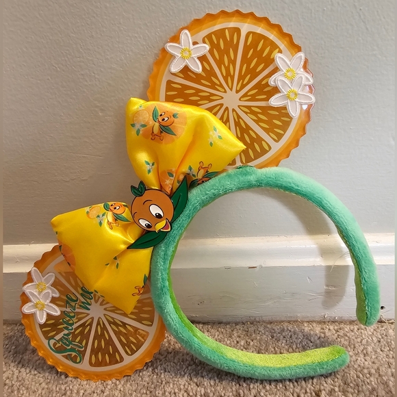 Disney Parks Epcot's Flower & Orange Bird Squeeze Me Minnie Mouse Ears - Picture 8 of 8